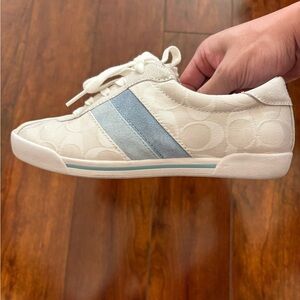 Womens Coach Shoes Suede Roseali White Size 6.5M